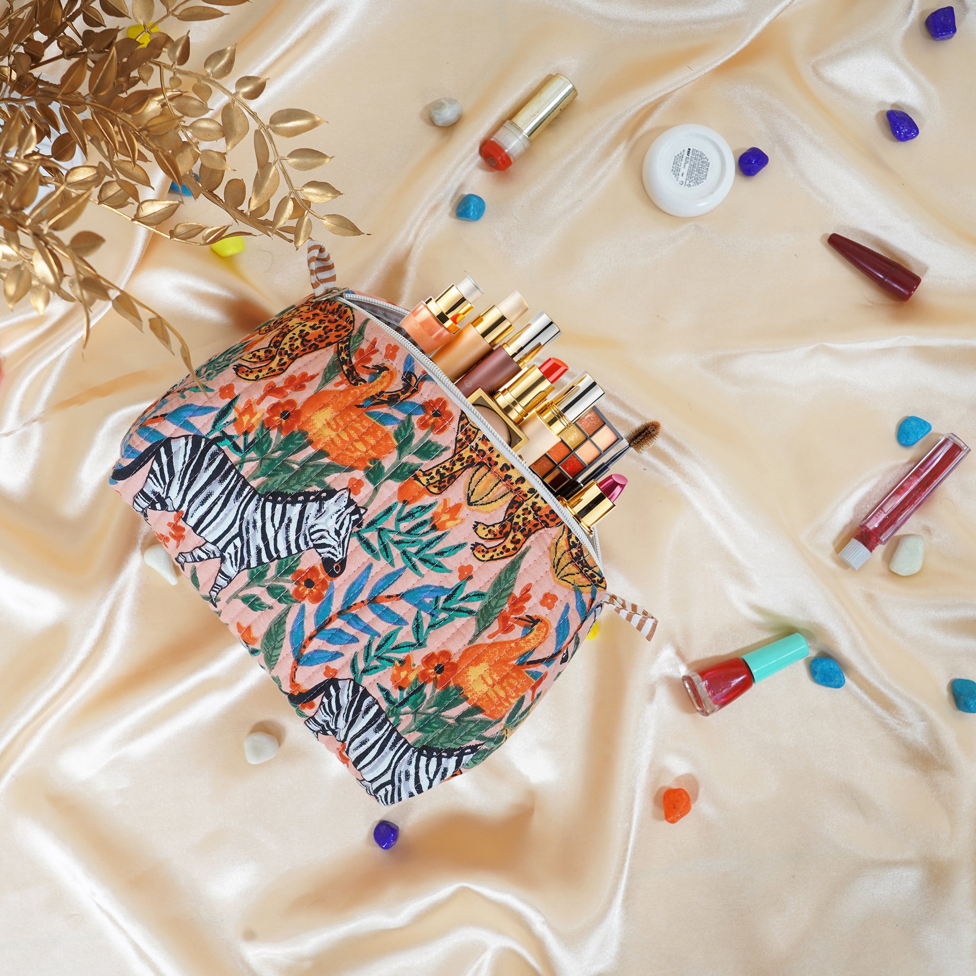 Orange Blush Quilted Utility Bag Set – Set of 3