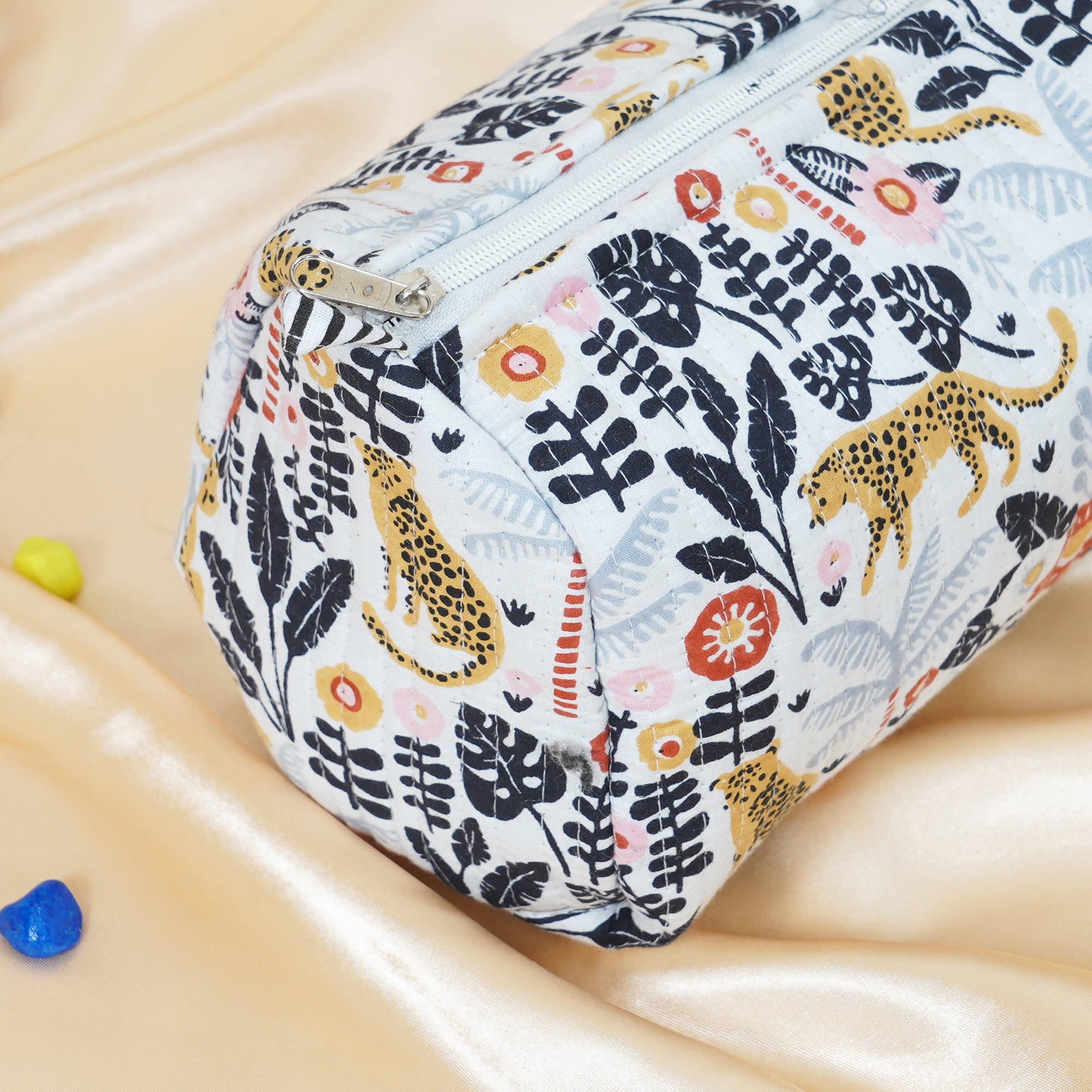 Black Bush Printed Quilted Utility Bag Set – Set of 3