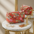 Tiger Print Quilted Utility Bag Set – Set of 3