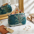 Wild Fern Green Print Quilted Utility Bag Set – Set of 3
